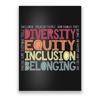 Retro Diversity Equity Inclusion Belonging DEIB Teacher Poster