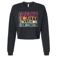 Retro Diversity Equity Inclusion Belonging DEIB Teacher Cropped Pullover Crew