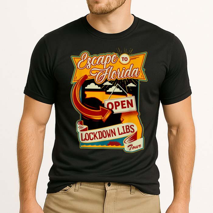 Ron DeSantis Escape To Florida Vinatge Cooling Performance Crew T-Shirt