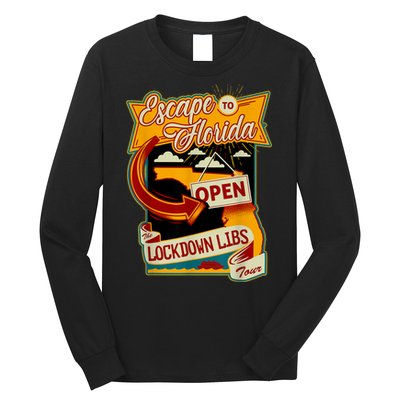 Ron DeSantis Escape To Florida Vinatge Long Sleeve Shirt