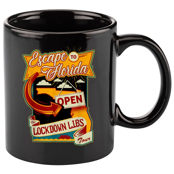 Ron DeSantis Escape To Florida Vinatge 11oz C Handle Ceramic Mug