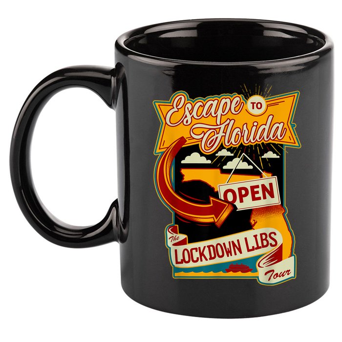 Ron DeSantis Escape To Florida Vinatge 11oz C Handle Ceramic Mug