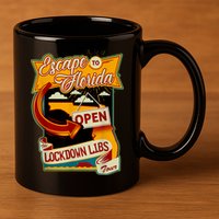 Ron DeSantis Escape To Florida Vinatge 11oz C Handle Ceramic Mug