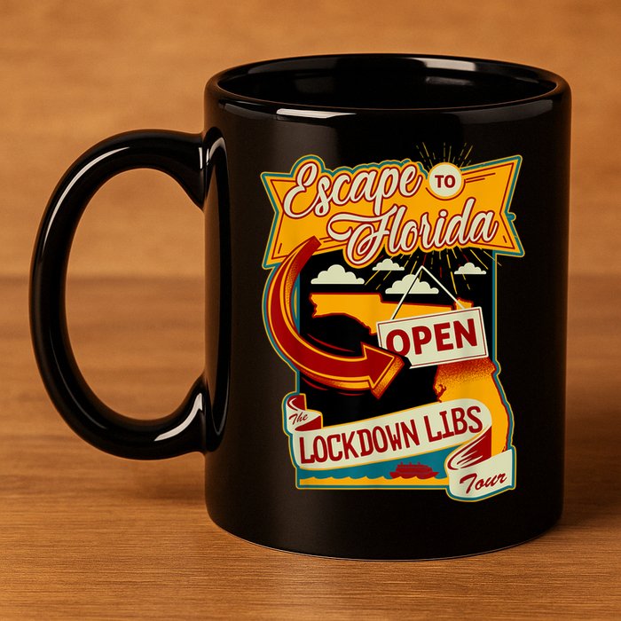 Ron DeSantis Escape To Florida Vinatge 11oz C Handle Ceramic Mug