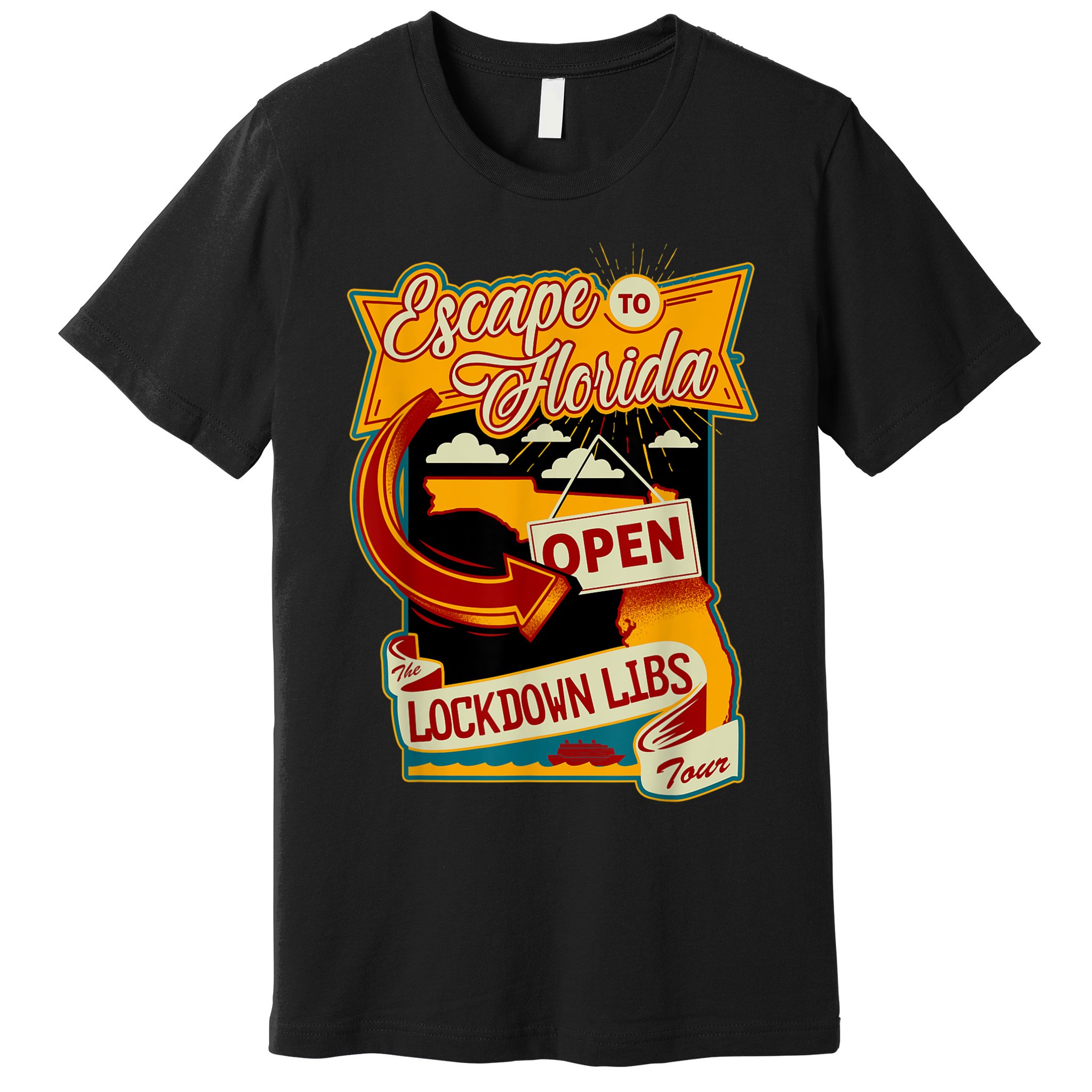 Ron DeSantis Escape To Florida Vinatge Premium T-Shirt