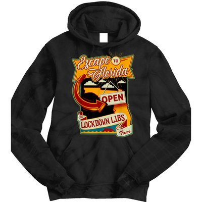 Ron DeSantis Escape To Florida Vinatge Tie Dye Hoodie