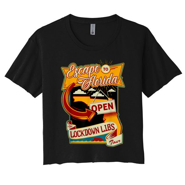 Ron DeSantis Escape To Florida Vinatge Women's Crop Top Tee