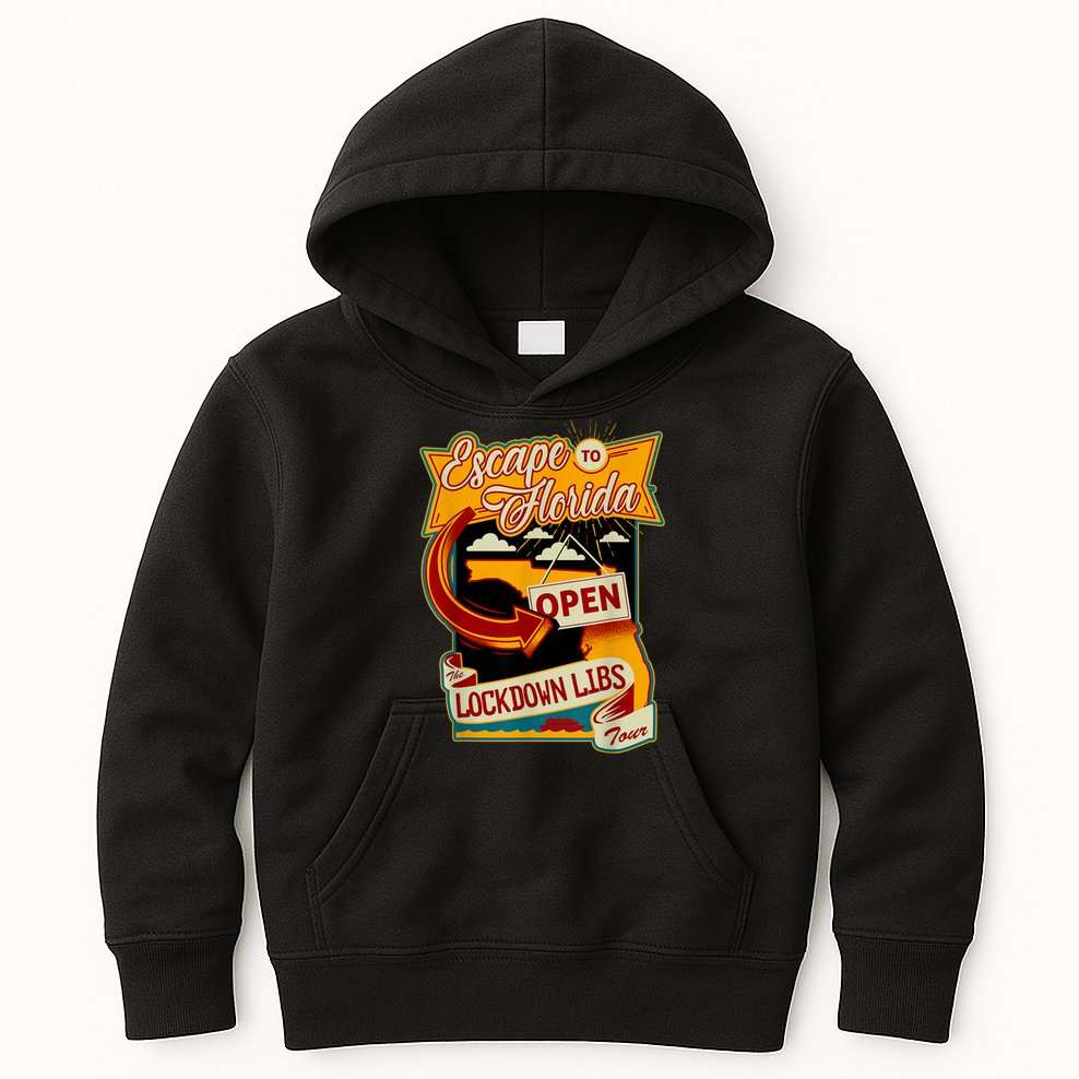 Ron DeSantis Escape To Florida Vinatge Kids Hoodie