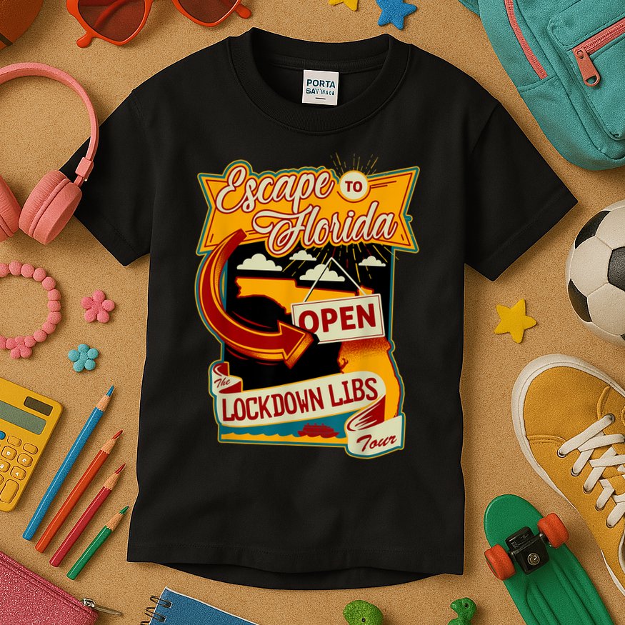 Ron DeSantis Escape To Florida Vinatge Kids T-Shirt