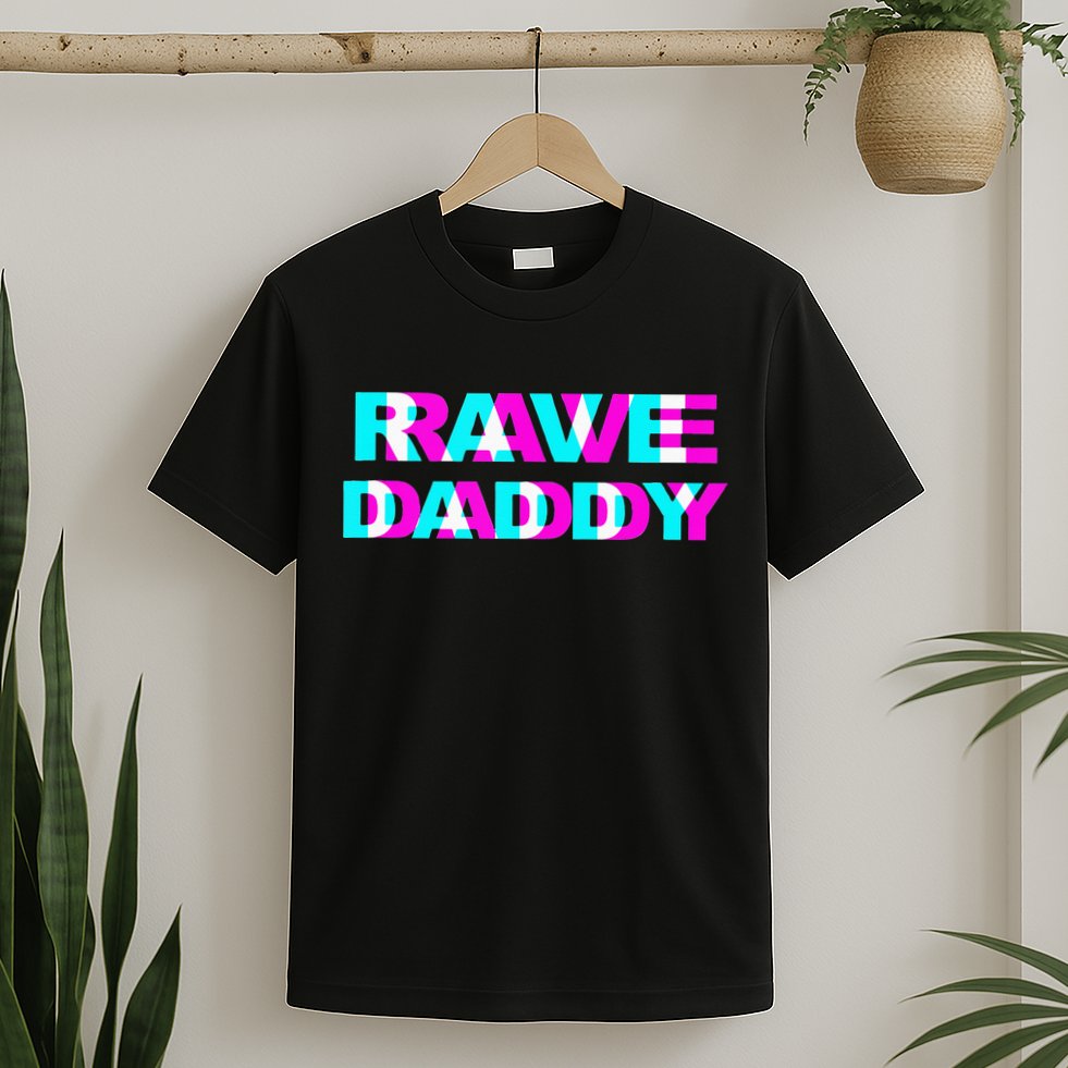 Rave Daddy EDM Music Festival Father Optical Illusion Trippy T-Shirt