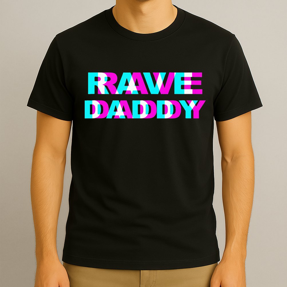 Rave Daddy EDM Music Festival Father Optical Illusion Trippy T-Shirt