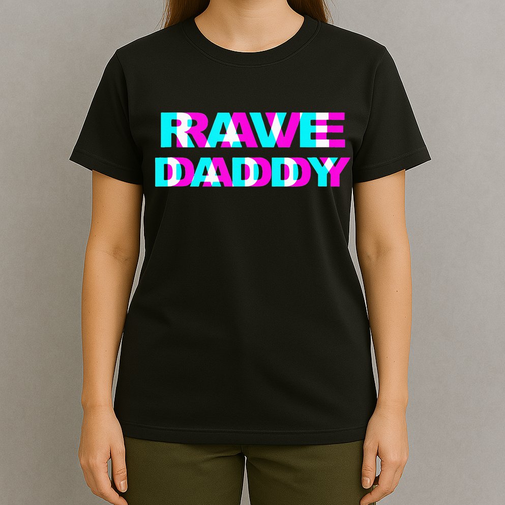 Rave Daddy EDM Music Festival Father Optical Illusion Trippy T-Shirt