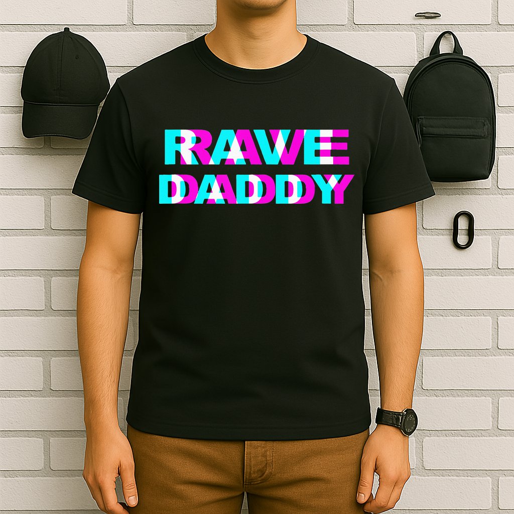 Rave Daddy EDM Music Festival Father Optical Illusion Trippy T-Shirt
