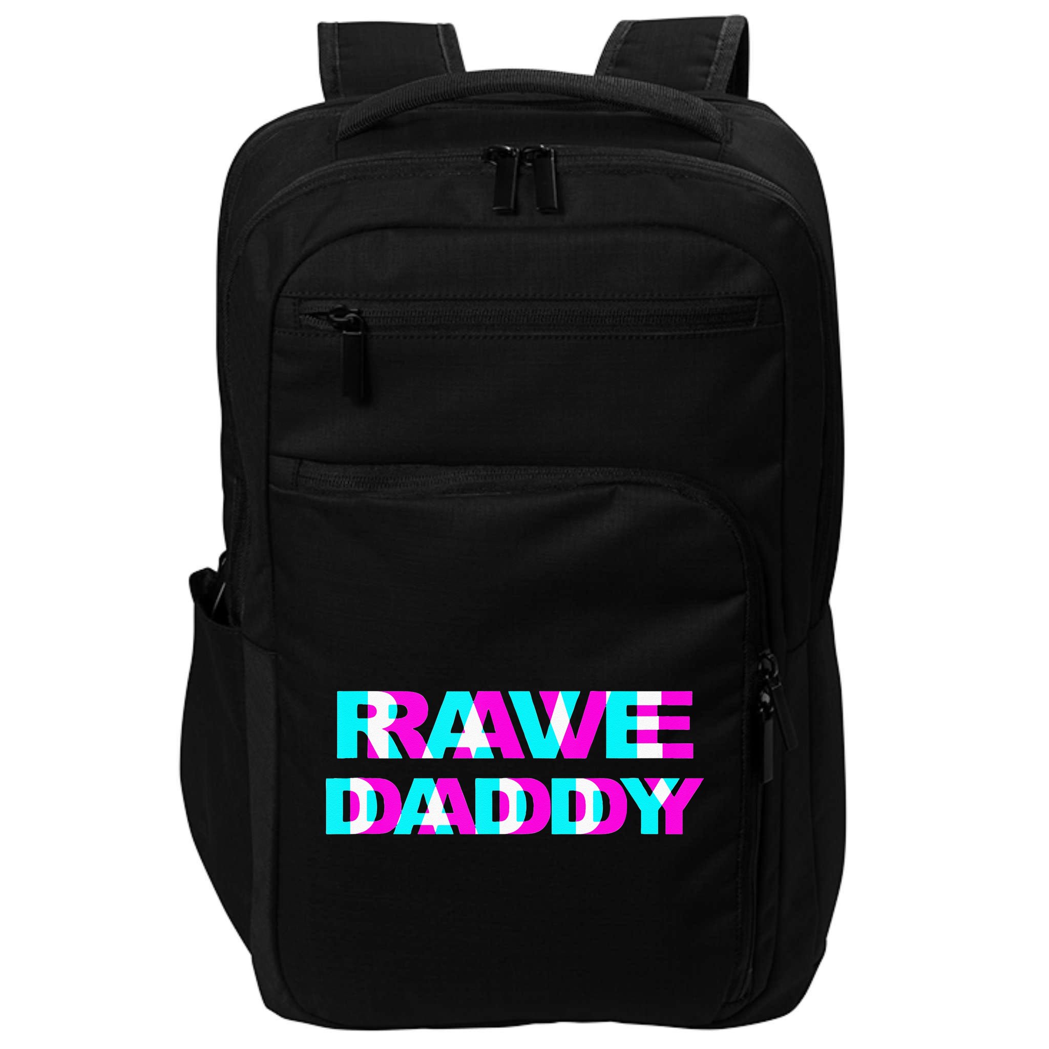 Rave Daddy EDM Music Festival Father Optical Illusion Trippy Impact Tech Backpack
