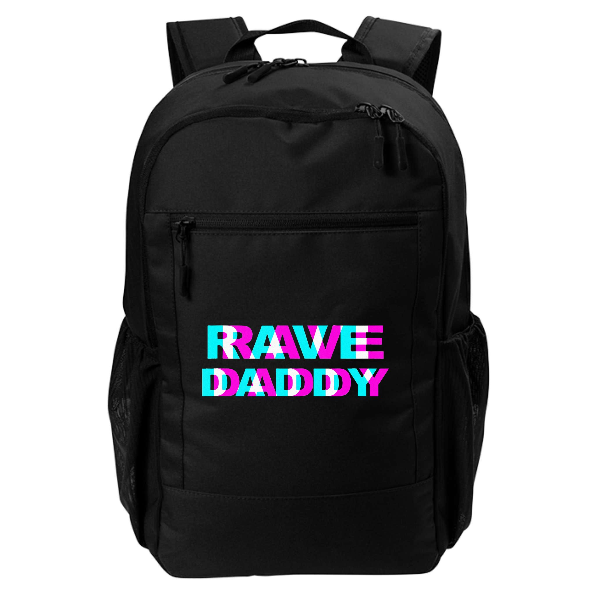 Rave Daddy EDM Music Festival Father Optical Illusion Trippy Backpack