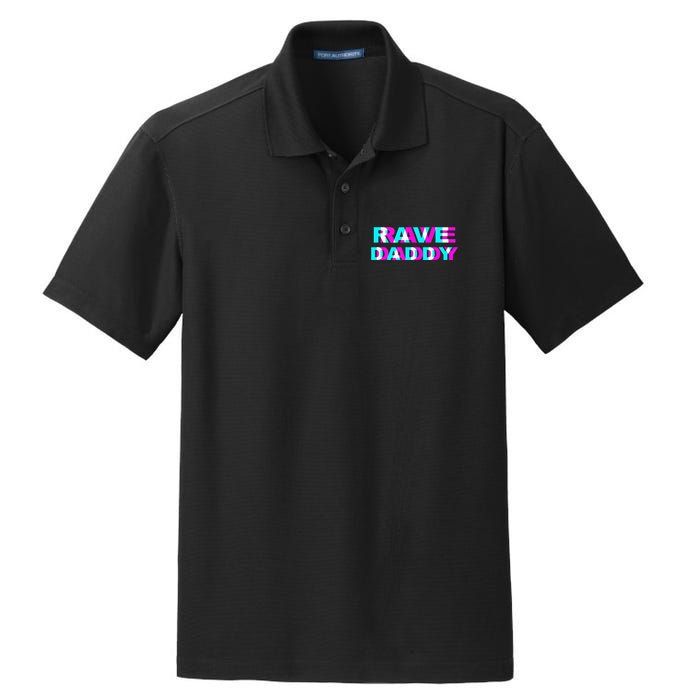 Rave Daddy EDM Music Festival Father Optical Illusion Trippy Dry Zone Grid Polo