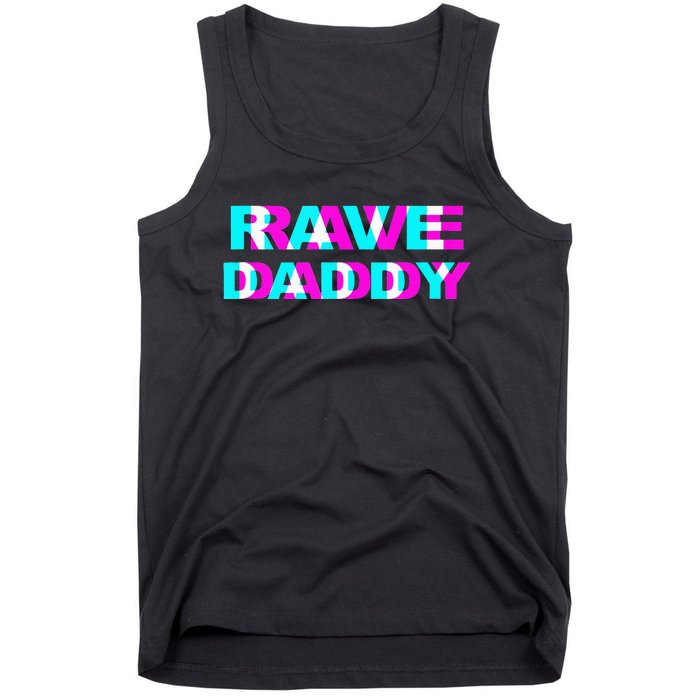 Rave Daddy EDM Music Festival Father Optical Illusion Trippy Tank Top