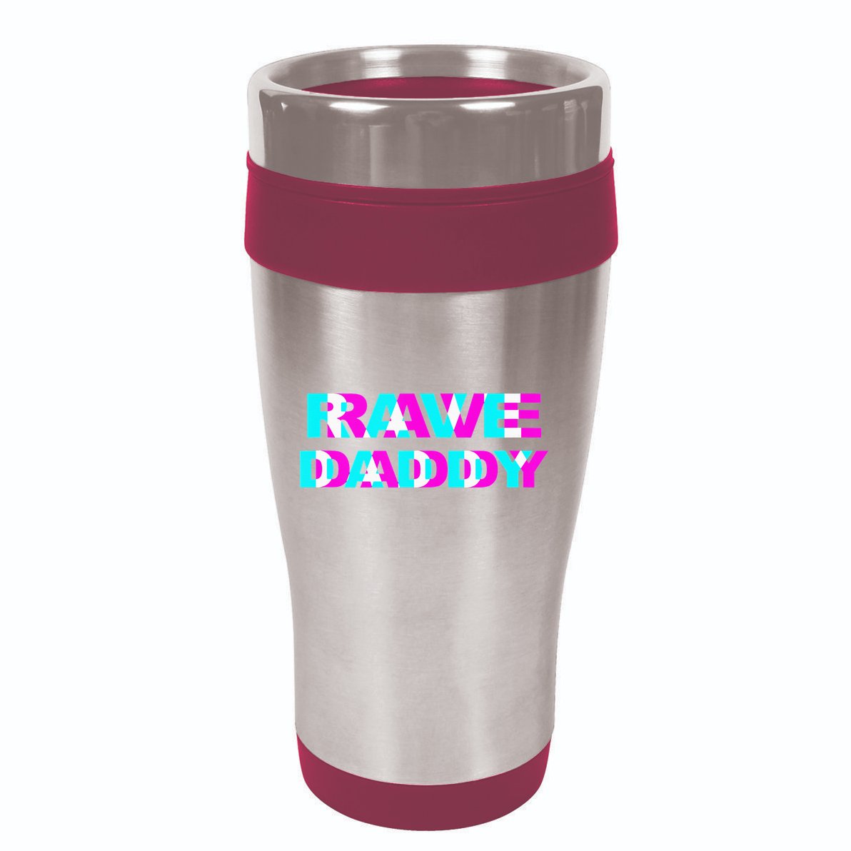 Rave Daddy EDM Music Festival Father Optical Illusion Trippy 16oz Travel Tumbler