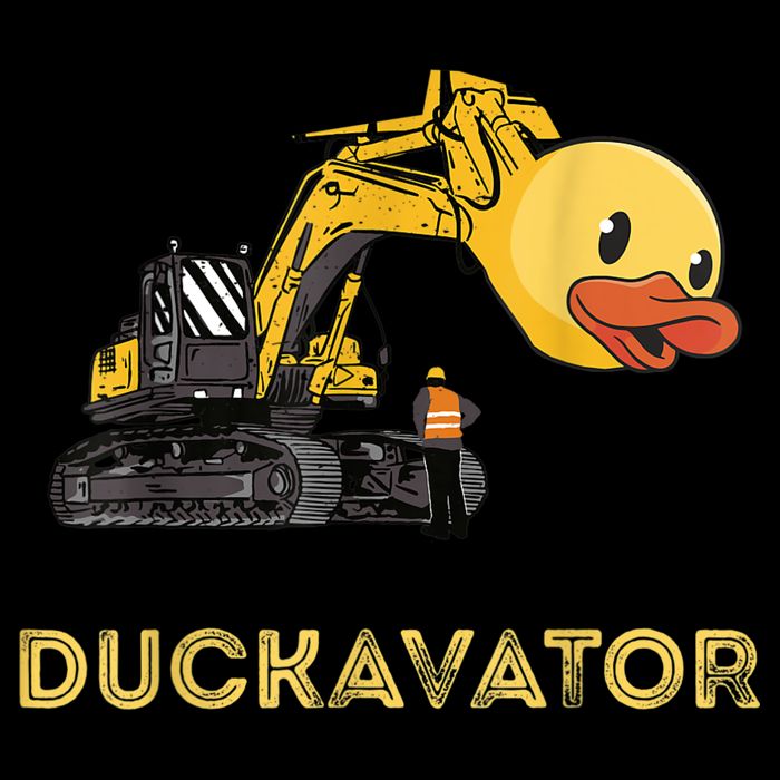 Rubber Duck Excavator Construction Site Backhoe Driver Sustainable Bucket Hat