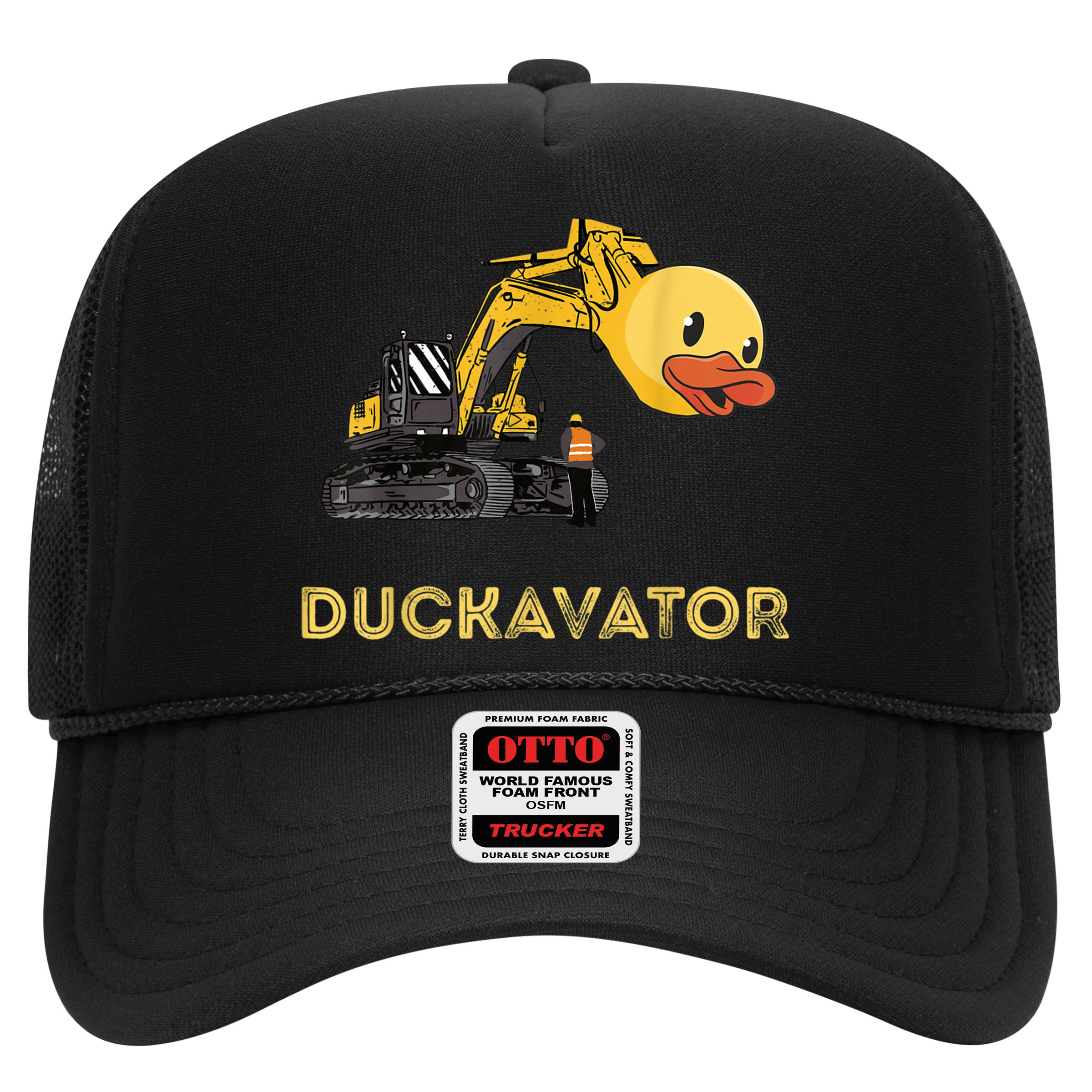Rubber Duck Excavator Construction Site Backhoe Driver Hat