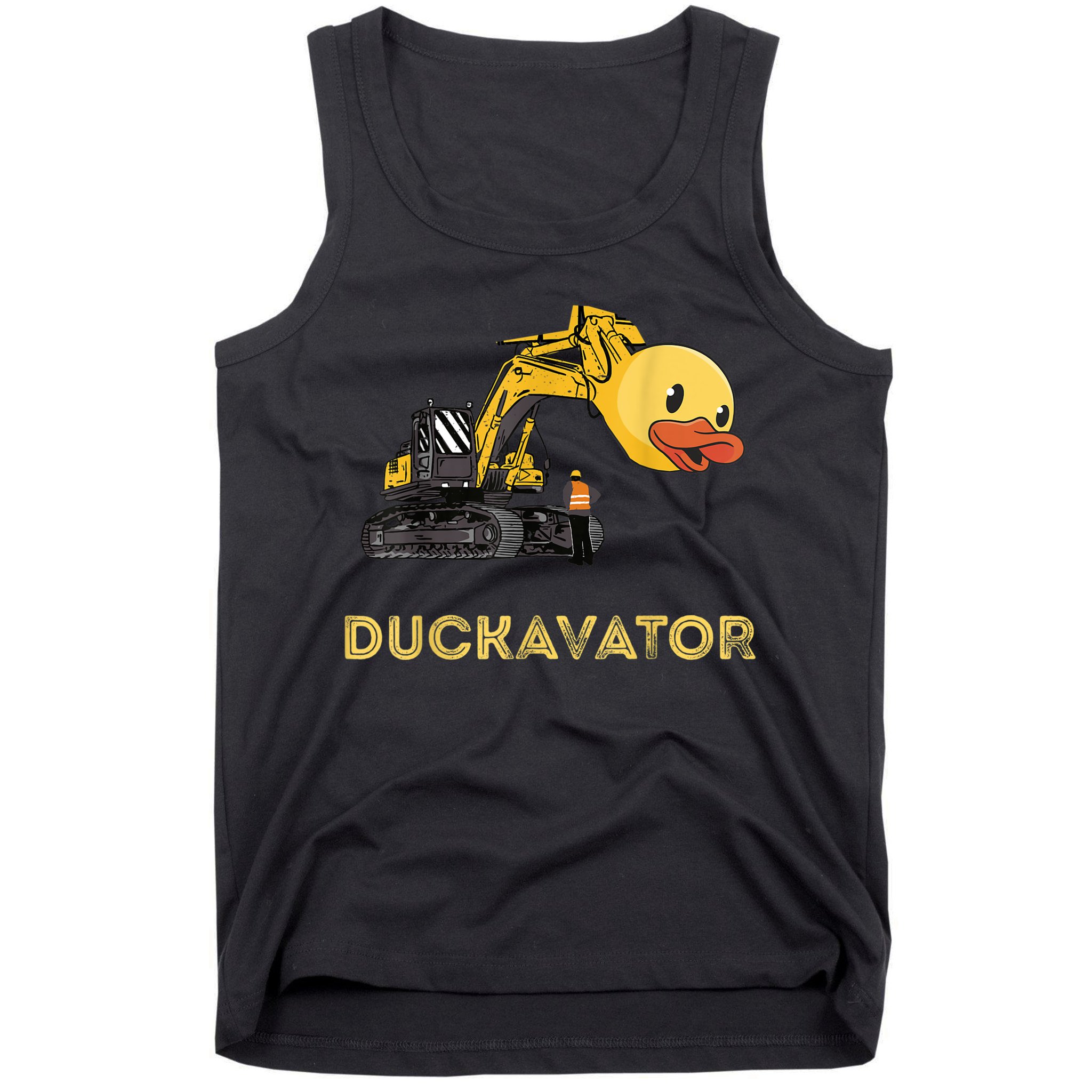 Rubber Duck Excavator Construction Site Backhoe Driver Tank Top