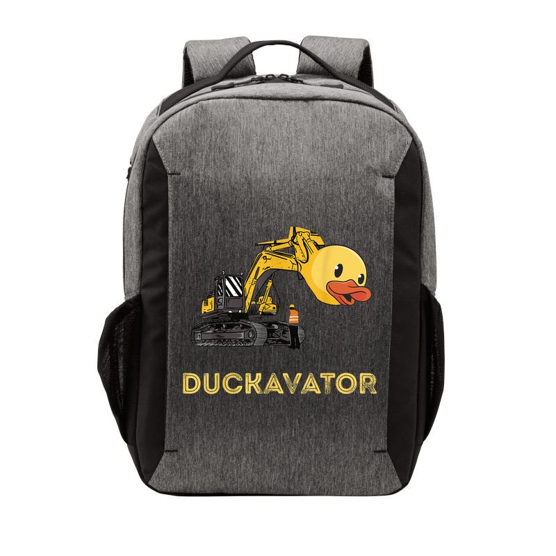Rubber Duck Excavator Construction Site Backhoe Driver Vector Backpack