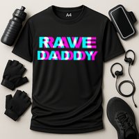 Rave Daddy EDM Music Festival Father Optical Illusion Trippy  Cooling Performance Crew T-Shirt