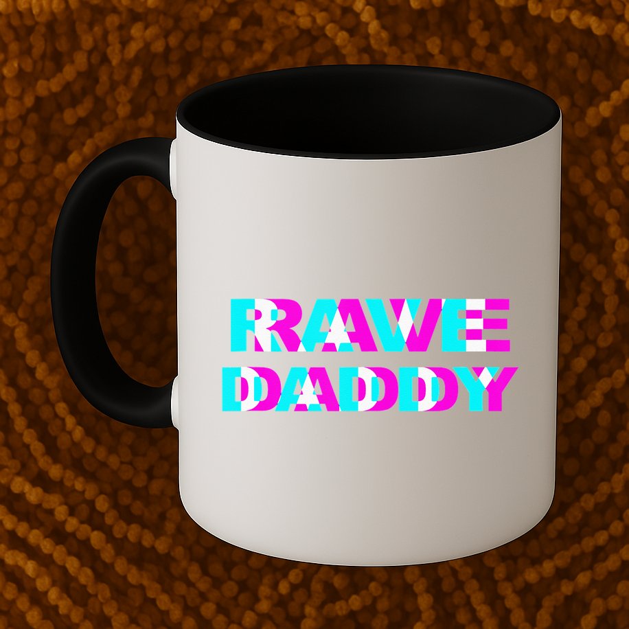 Rave Daddy EDM Music Festival Father Optical Illusion Trippy  Mug