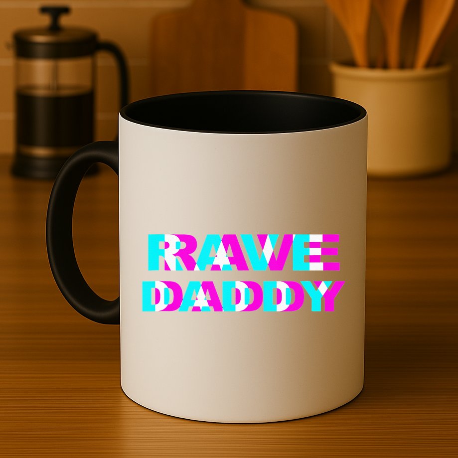 Rave Daddy EDM Music Festival Father Optical Illusion Trippy  Mug