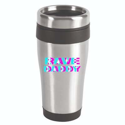 Rave Daddy EDM Music Festival Father Optical Illusion Trippy  16oz Travel Tumbler