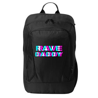 Rave Daddy EDM Music Festival Father Optical Illusion Trippy City Backpack
