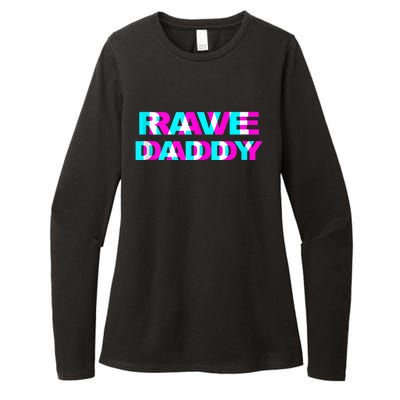 Rave Daddy EDM Music Festival Father Optical Illusion Trippy Womens CVC Long Sleeve Shirt