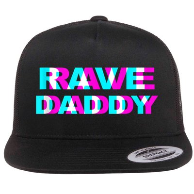 Rave Daddy EDM Music Festival Father Optical Illusion Trippy Flatbill Hat