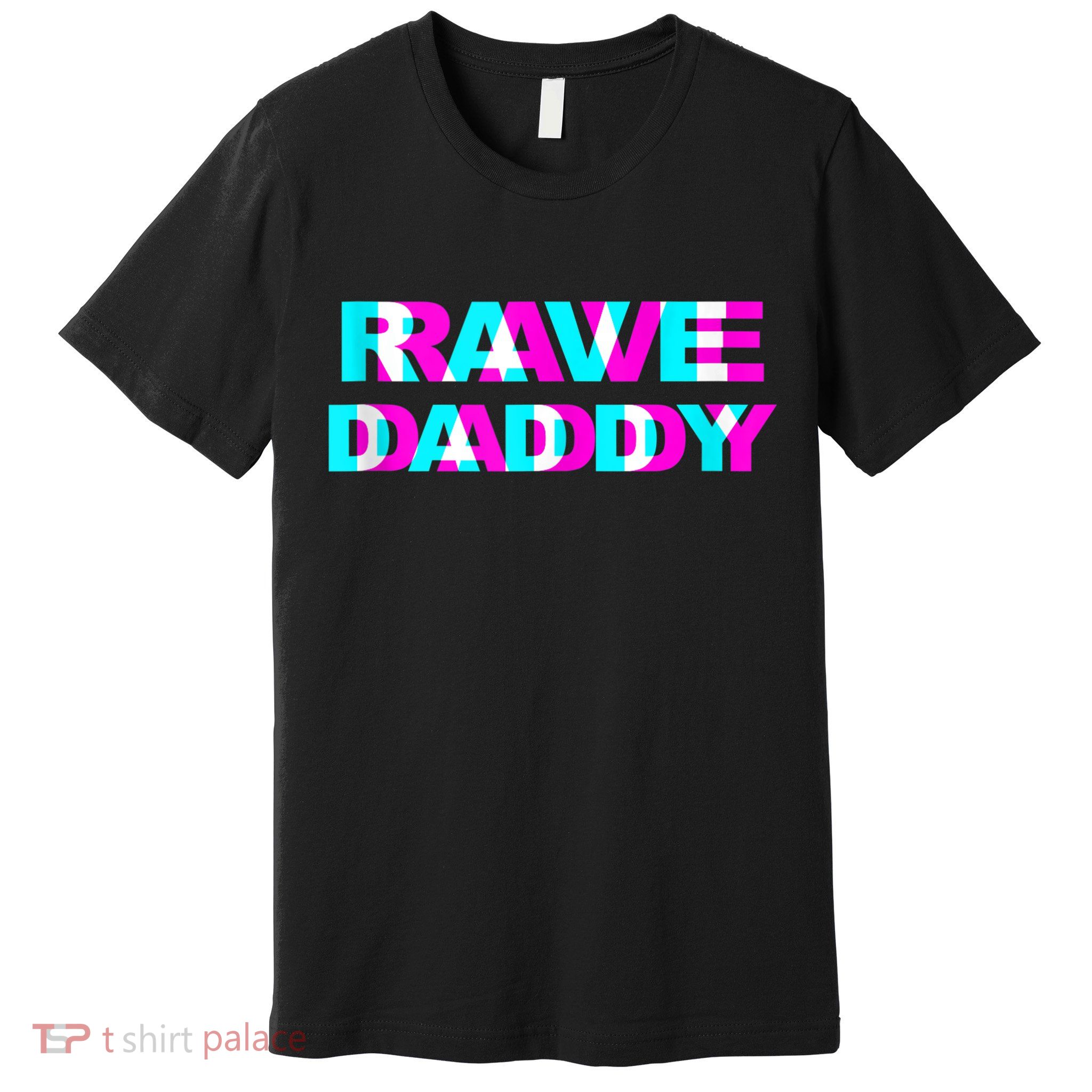 Rave Daddy EDM Music Festival Father Optical Illusion Trippy Premium T-Shirt