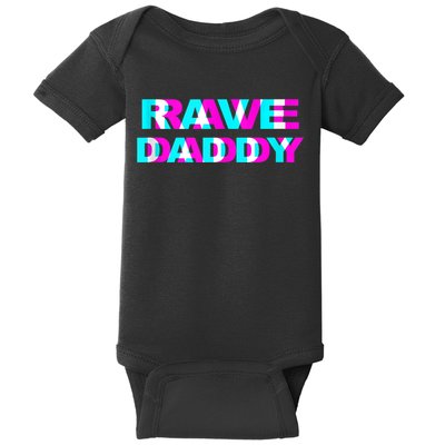 Rave Daddy EDM Music Festival Father Optical Illusion Trippy Baby Bodysuit