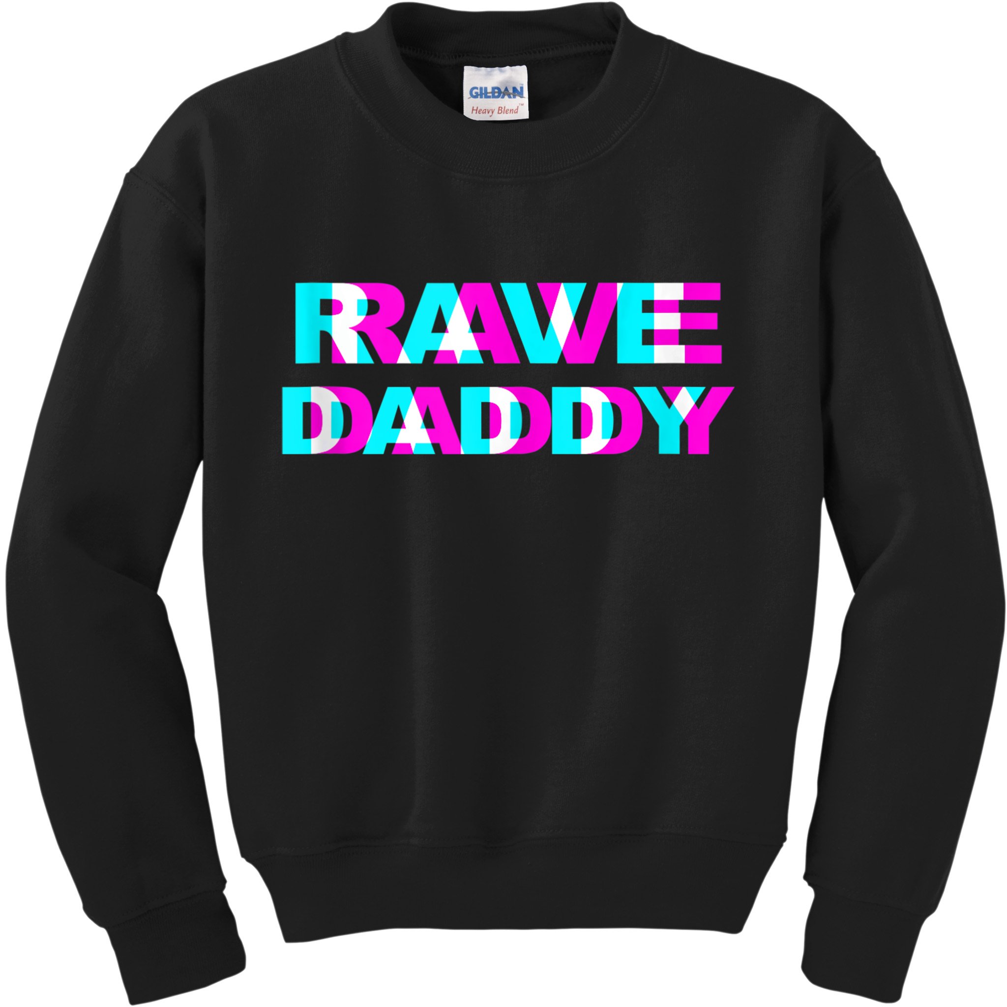 Rave Daddy EDM Music Festival Father Optical Illusion Trippy Kids Sweatshirt