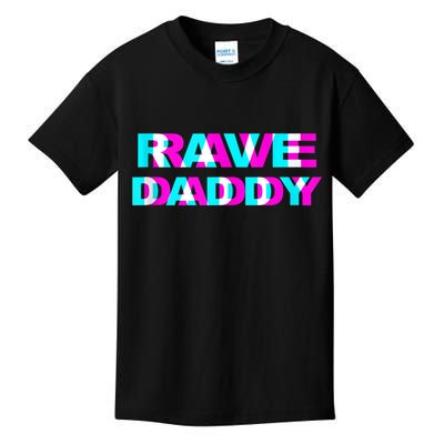 Rave Daddy EDM Music Festival Father Optical Illusion Trippy Kids T-Shirt