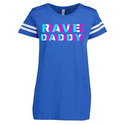 Rave Daddy EDM Music Festival Father Optical Illusion Trippy Enza Ladies Jersey Football T-Shirt