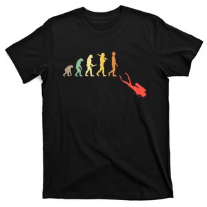 Retro Diving Evolution Gift For Scuba Divers T-Shirt