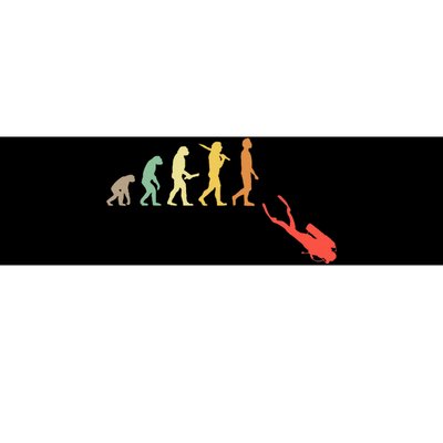 Retro Diving Evolution Gift For Scuba Divers Bumper Sticker