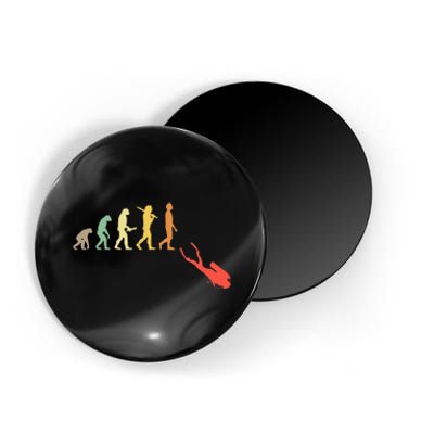 Retro Diving Evolution Gift For Scuba Divers Magnet