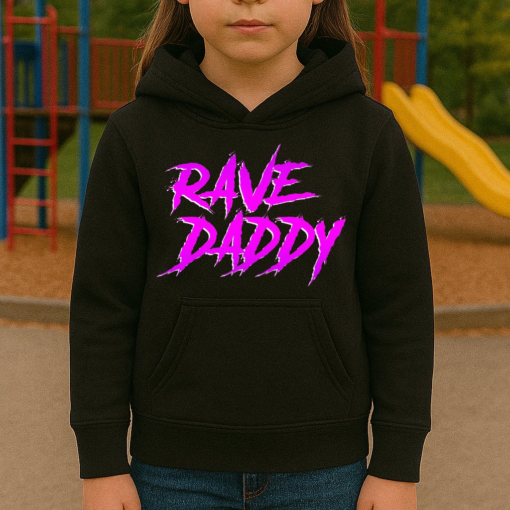 Rave Daddy Edm Rave Festival Kids Hoodie