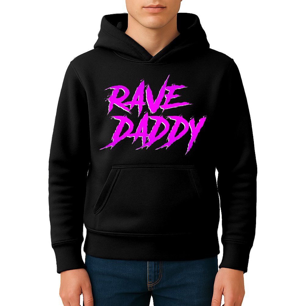 Rave Daddy Edm Rave Festival Kids Hoodie