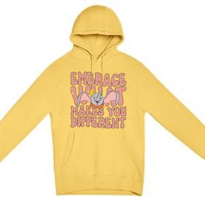 Retro Dumbo Embrace What Makes You Different Flying Elephant Premium Pullover Hoodie