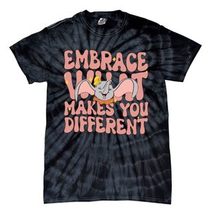 Retro Dumbo Embrace What Makes You Different Flying Elephant Tie-Dye T-Shirt