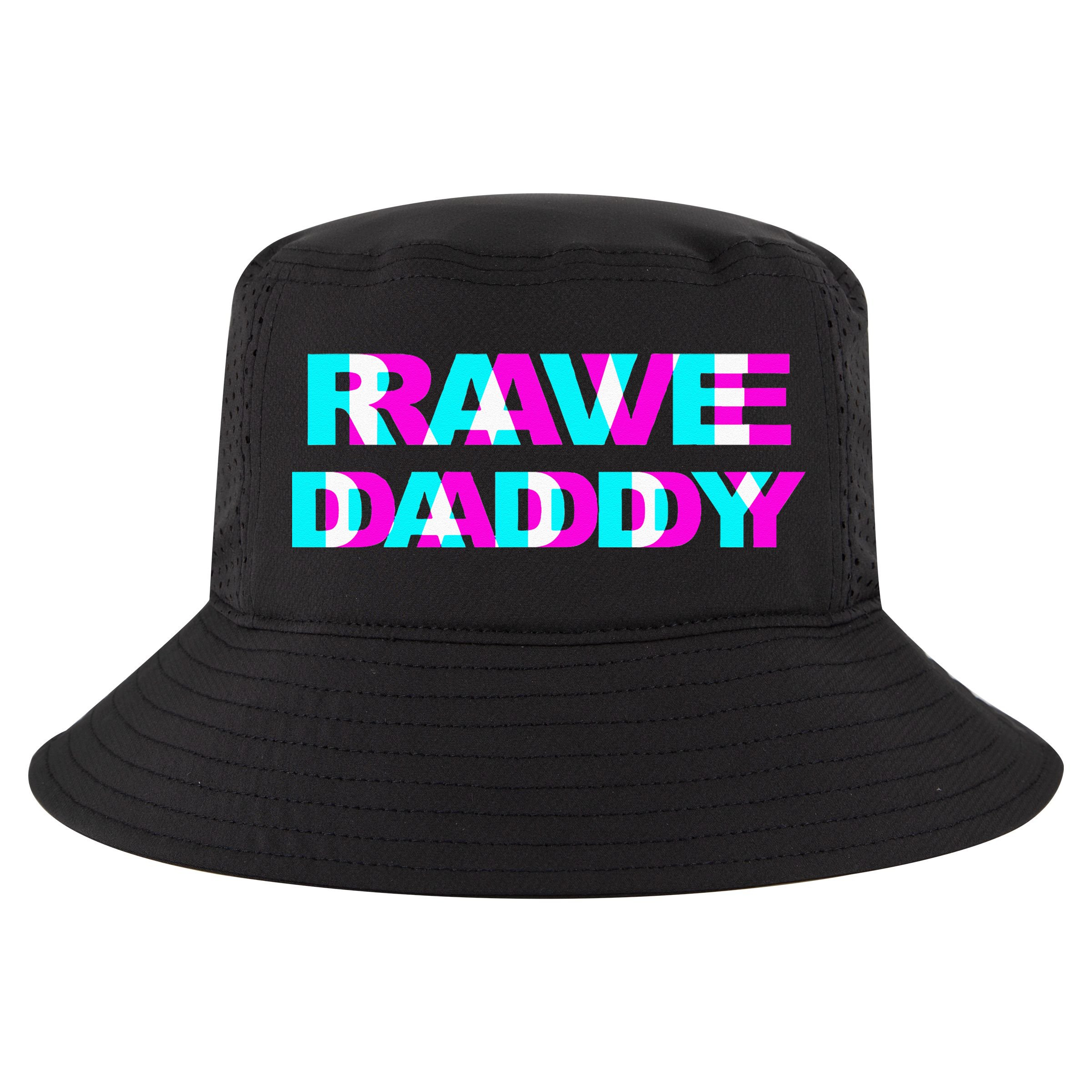 Rave Daddy EDM Music Festival Father Optical Illusion Trippy Cool Comfort Performance Bucket Hat