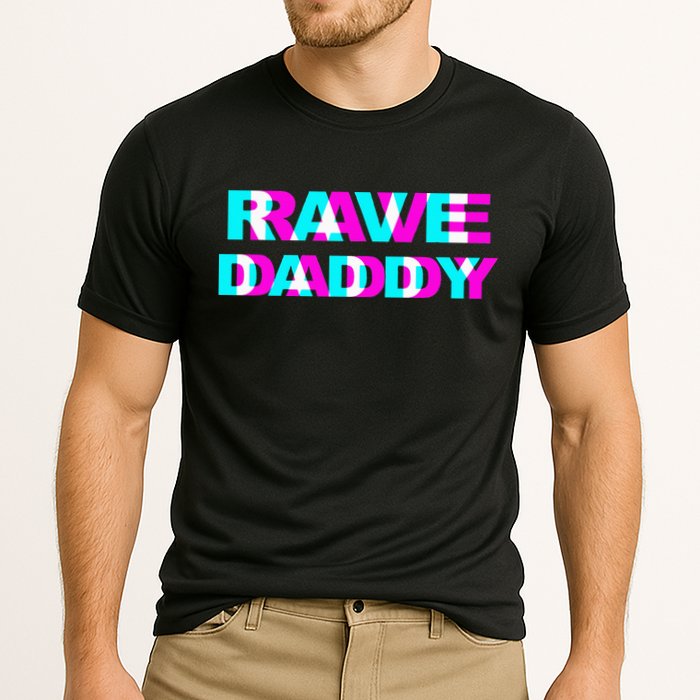 Rave Daddy EDM Music Festival Father Optical Illusion Trippy Cooling Performance Crew T-Shirt