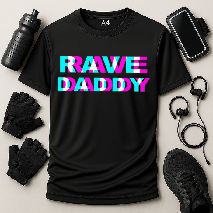 Rave Daddy EDM Music Festival Father Optical Illusion Trippy Cooling Performance Crew T-Shirt
