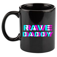 Rave Daddy EDM Music Festival Father Optical Illusion Trippy 11oz C Handle Ceramic Mug