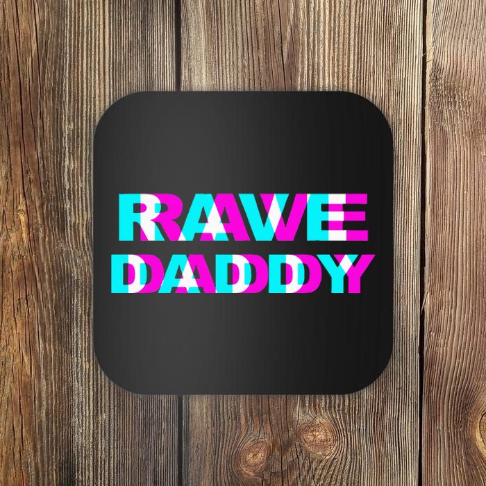 Rave Daddy EDM Music Festival Father Optical Illusion Trippy Coaster